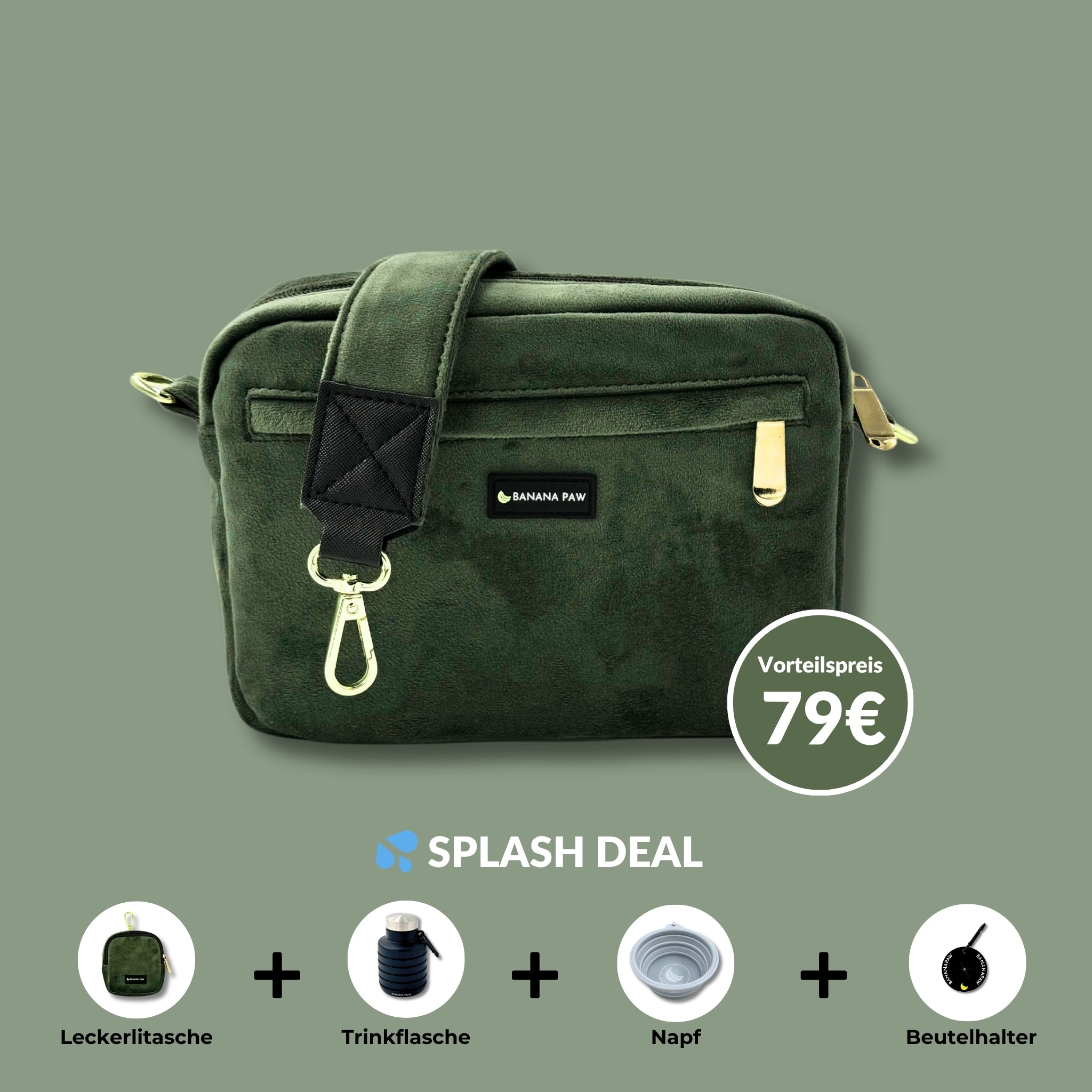 Splash Bundle - Samt - Das Komplett-Set für Gassirunden ohne Kompromisse