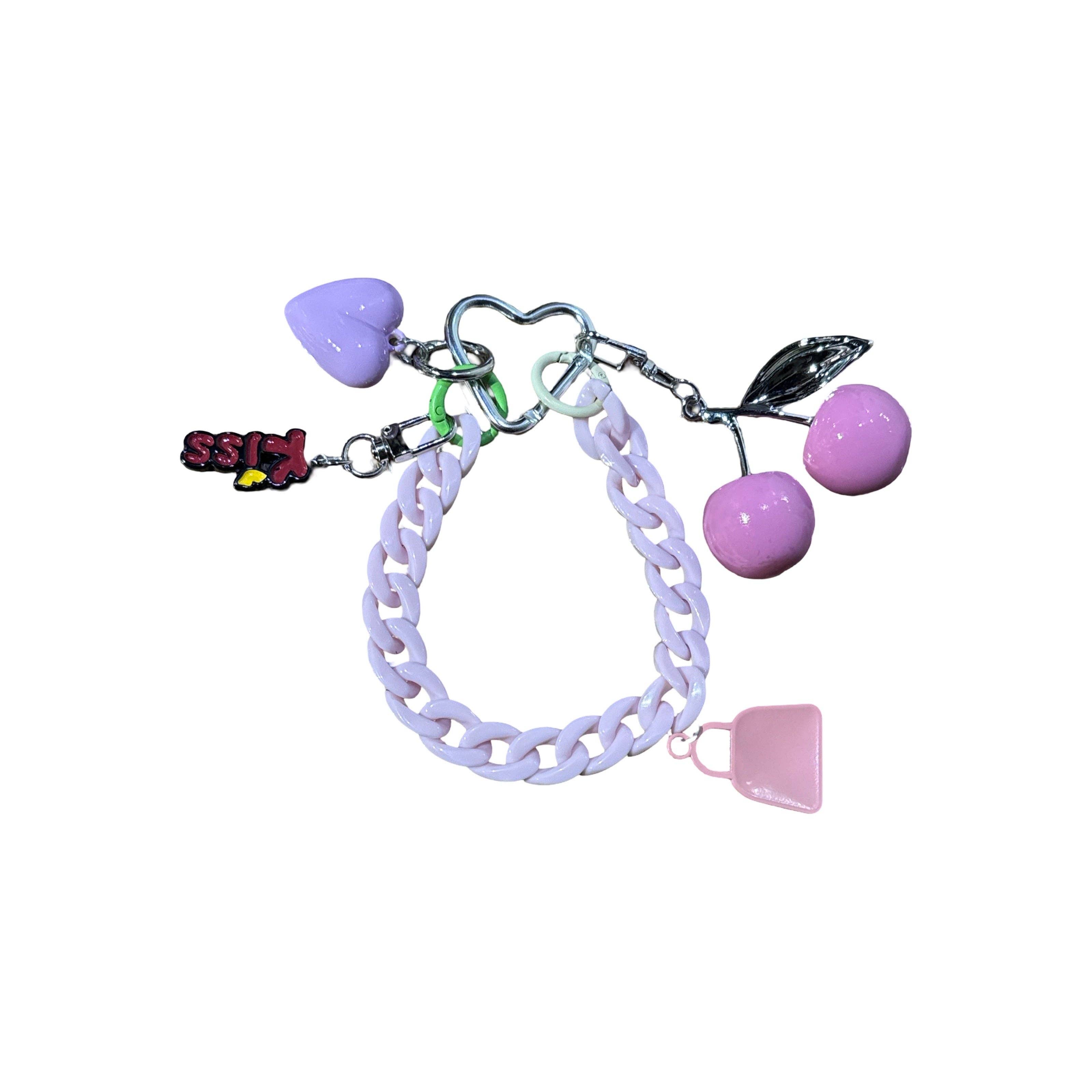 Bag Charm Flieder Cherry