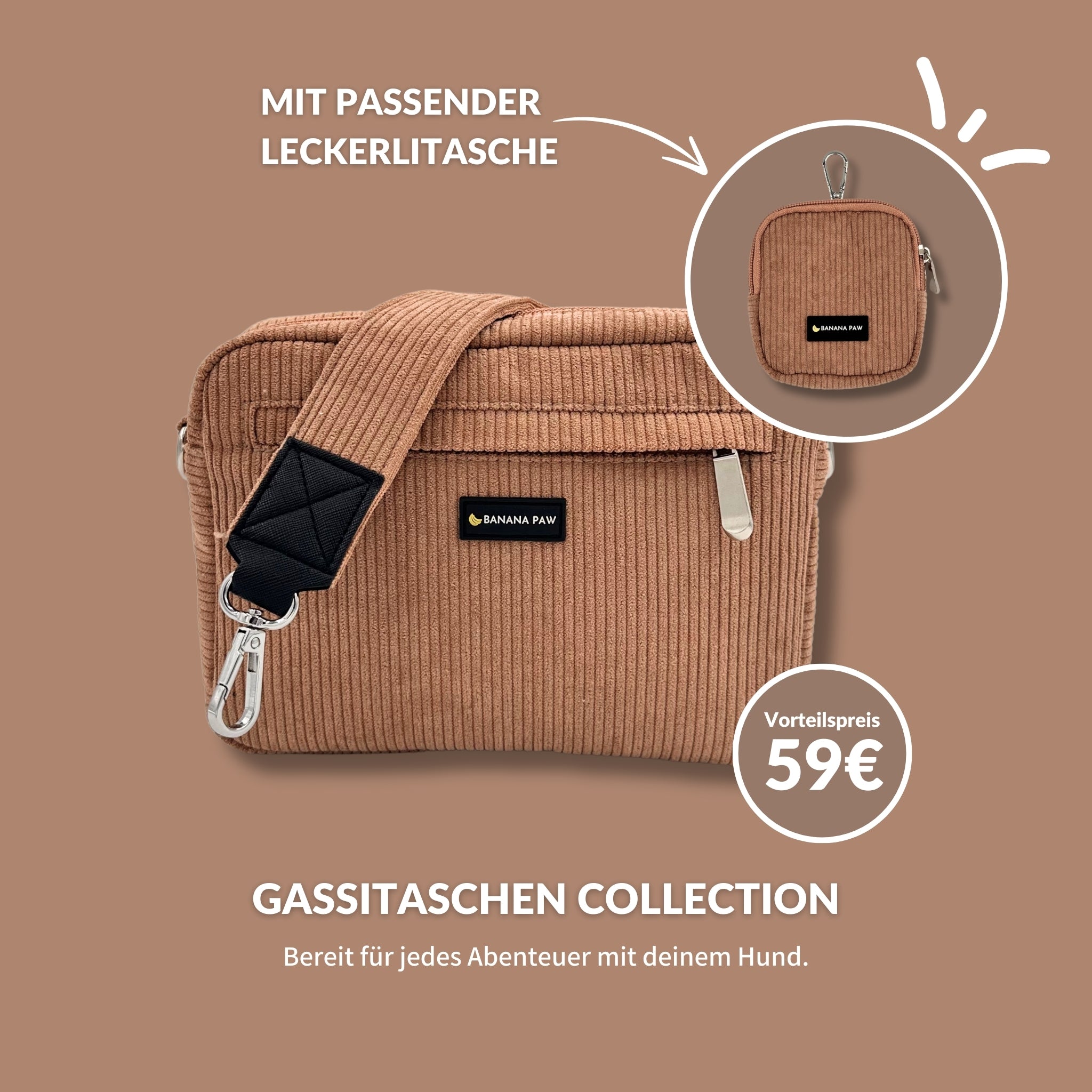 Gassitasche - Cord - St. Tropez