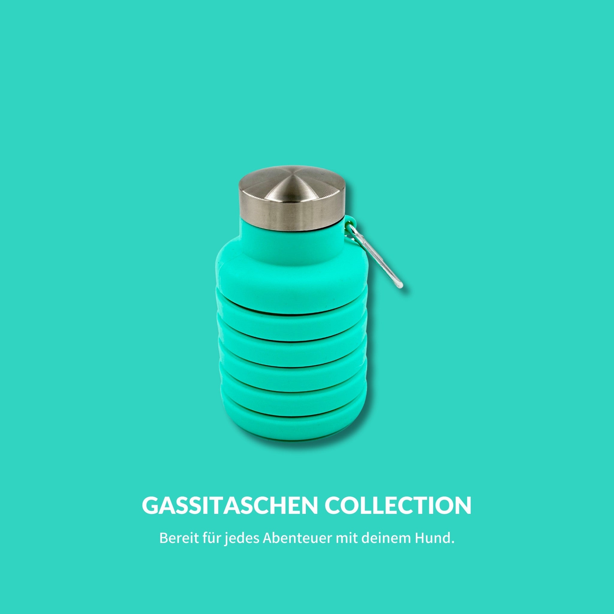 Faltbare Wasserflasche - Mint (Türkis)