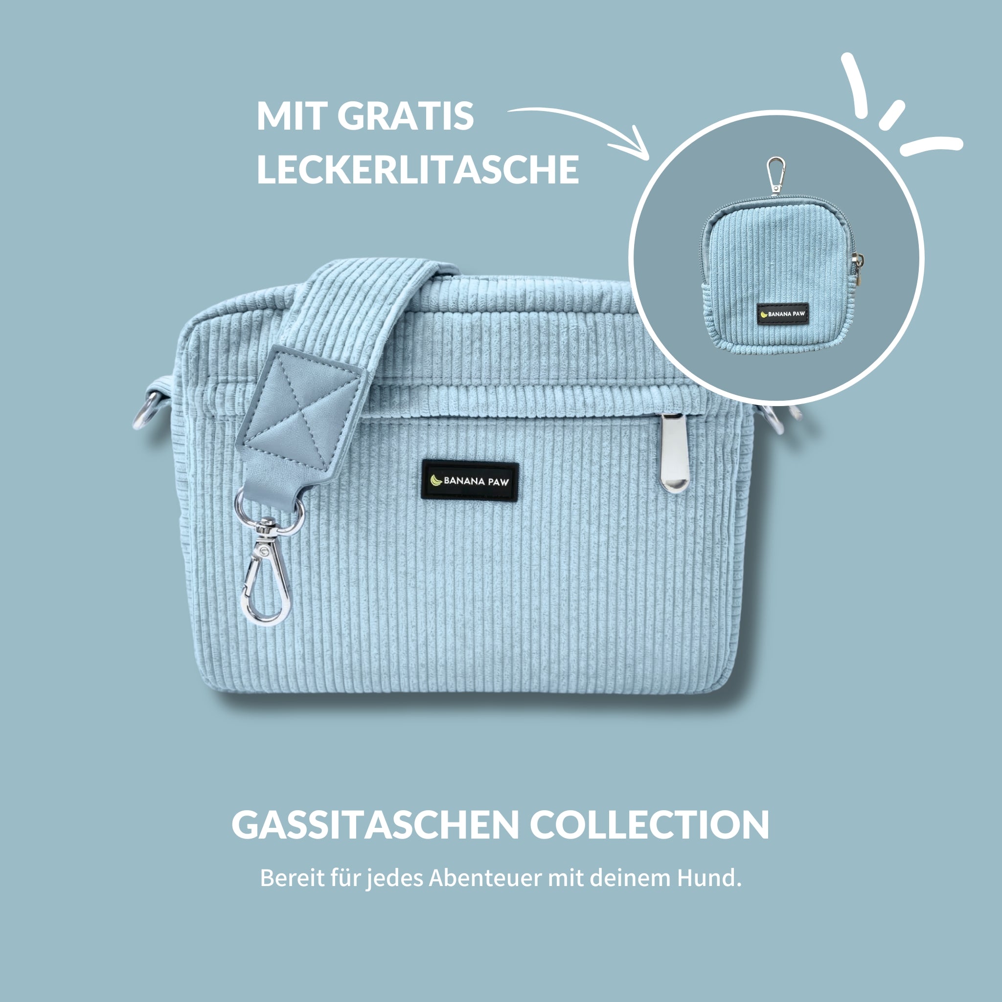 Gassitaschen-Set · Cord · Soft Sky