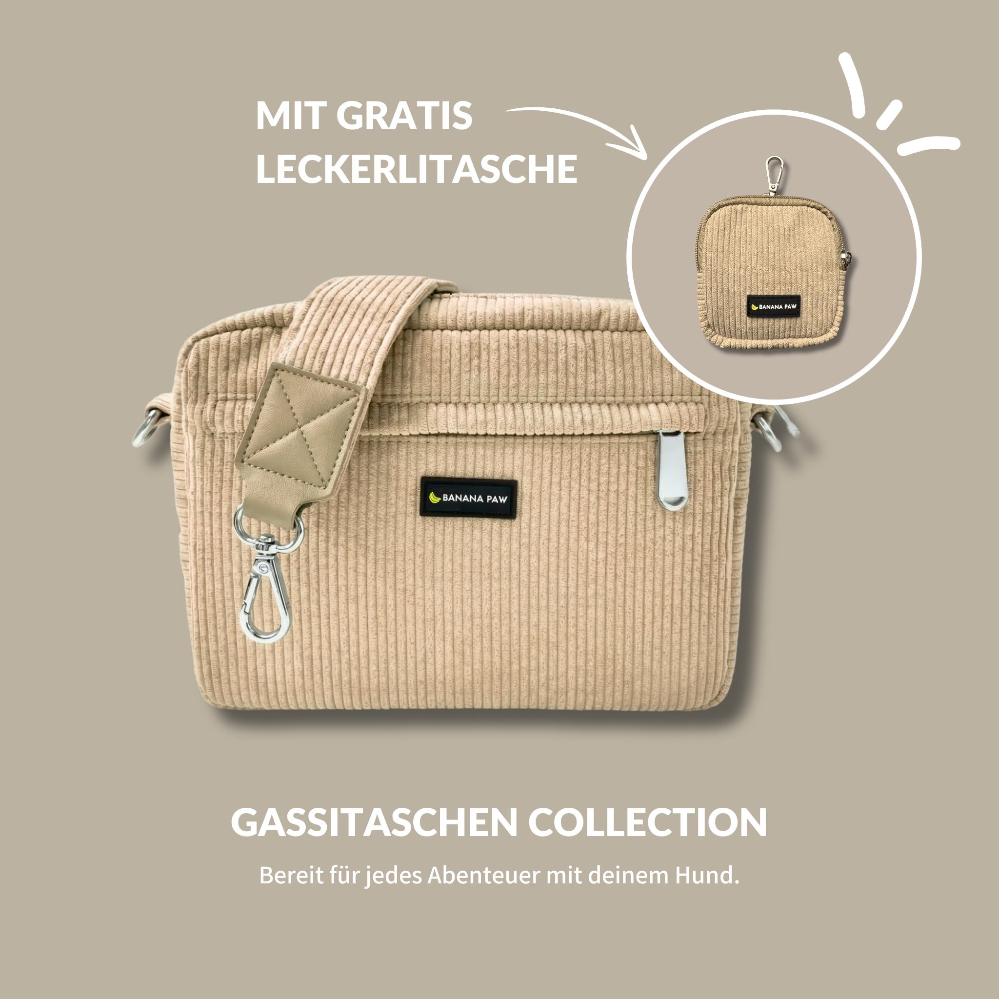 Gassitaschen-Set · Cord · Desert Dune