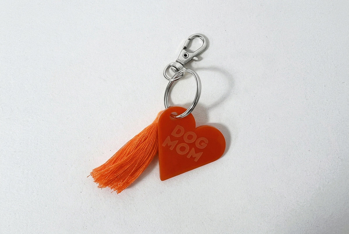Dog Mom Charm orange