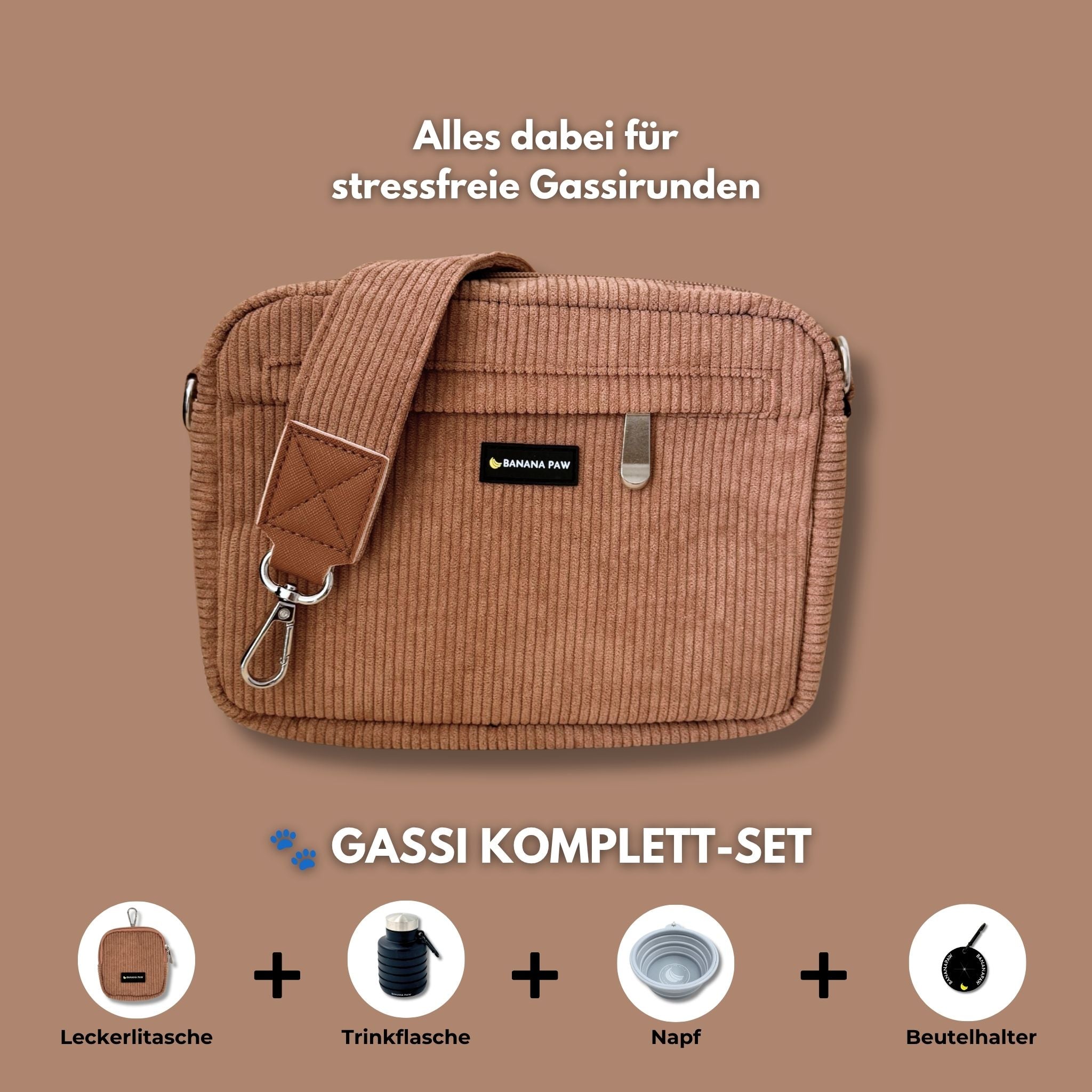Gassi Komplett-Set · Cord · Mocca Mood