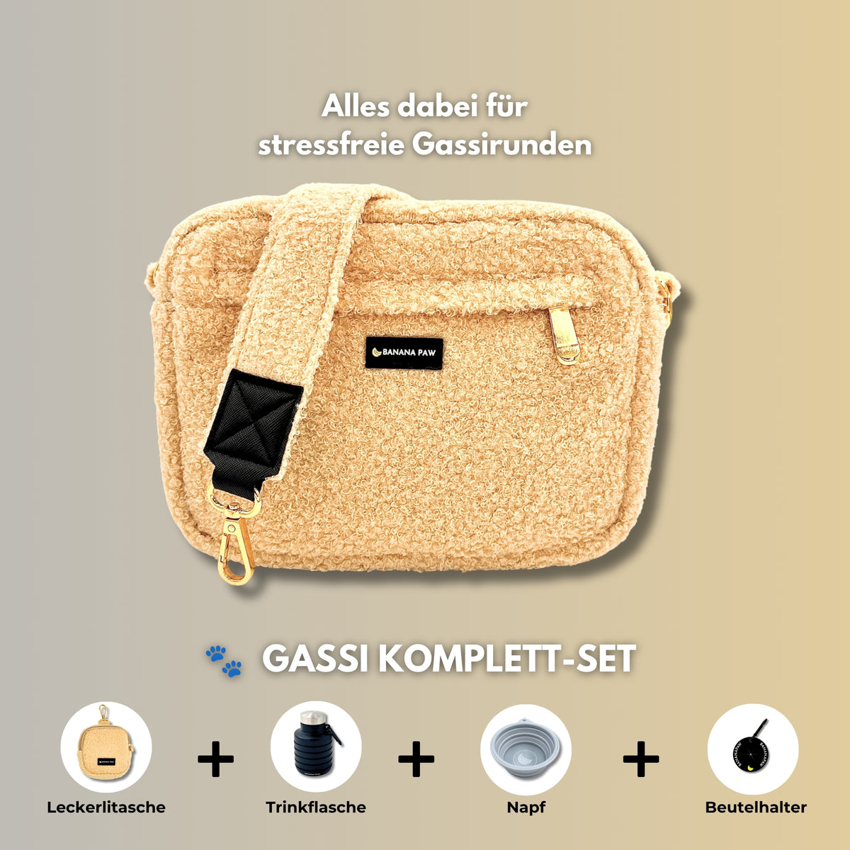 Gassi Komplett-Set · Teddy · Vanilla Dream