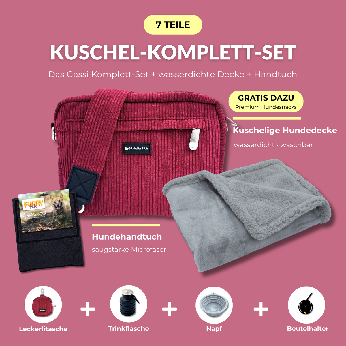 Kuschel-Komplett-Set · Cord · Berry Muse