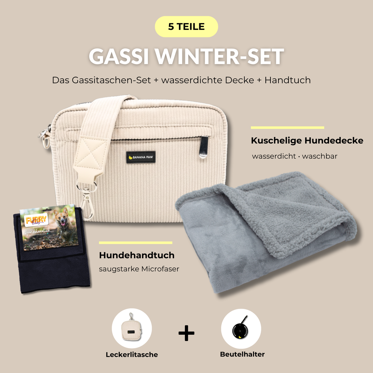 Gassi Winter-Set Cord Creme Deluxe
