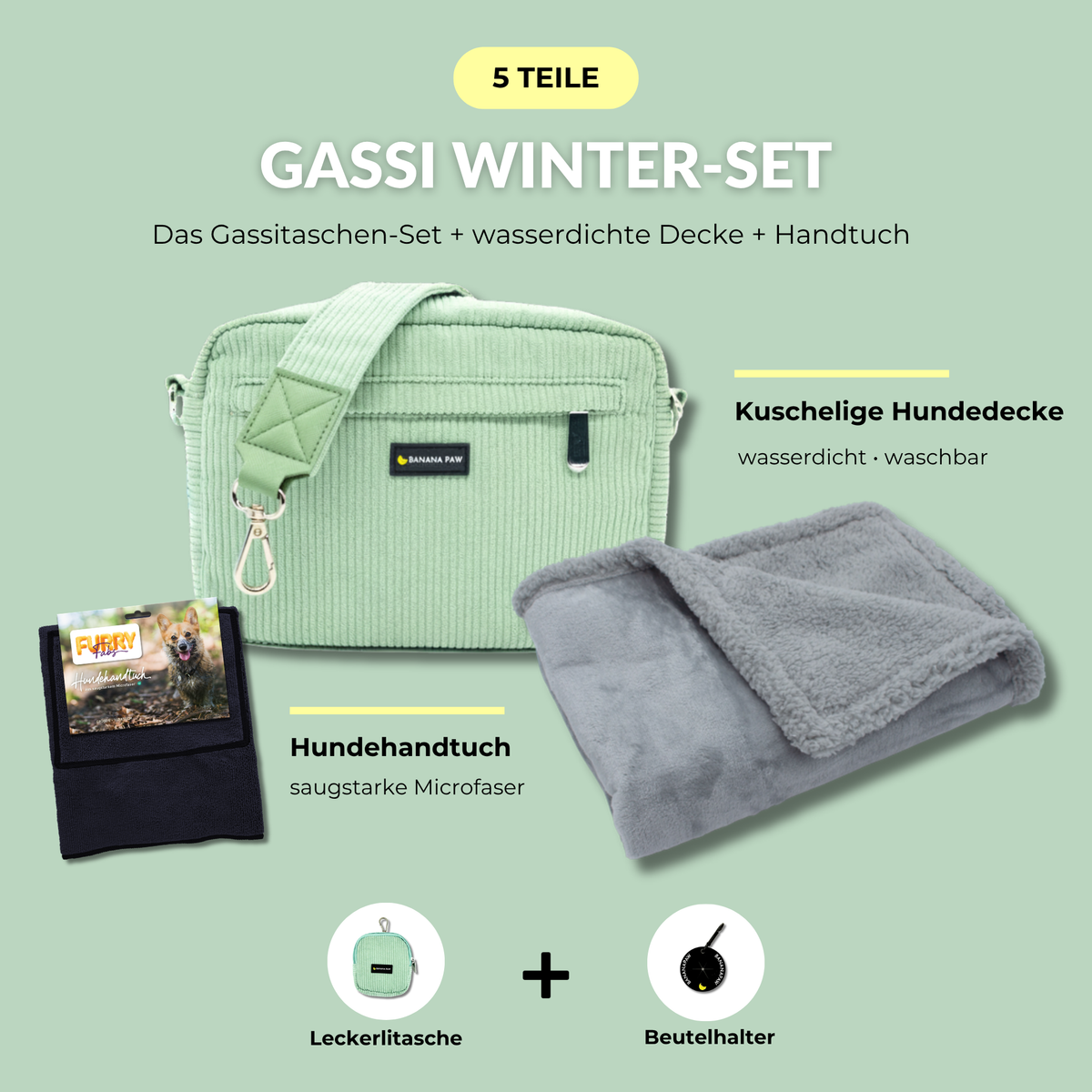 Gassi Winter-Set Cord Mint Bliss