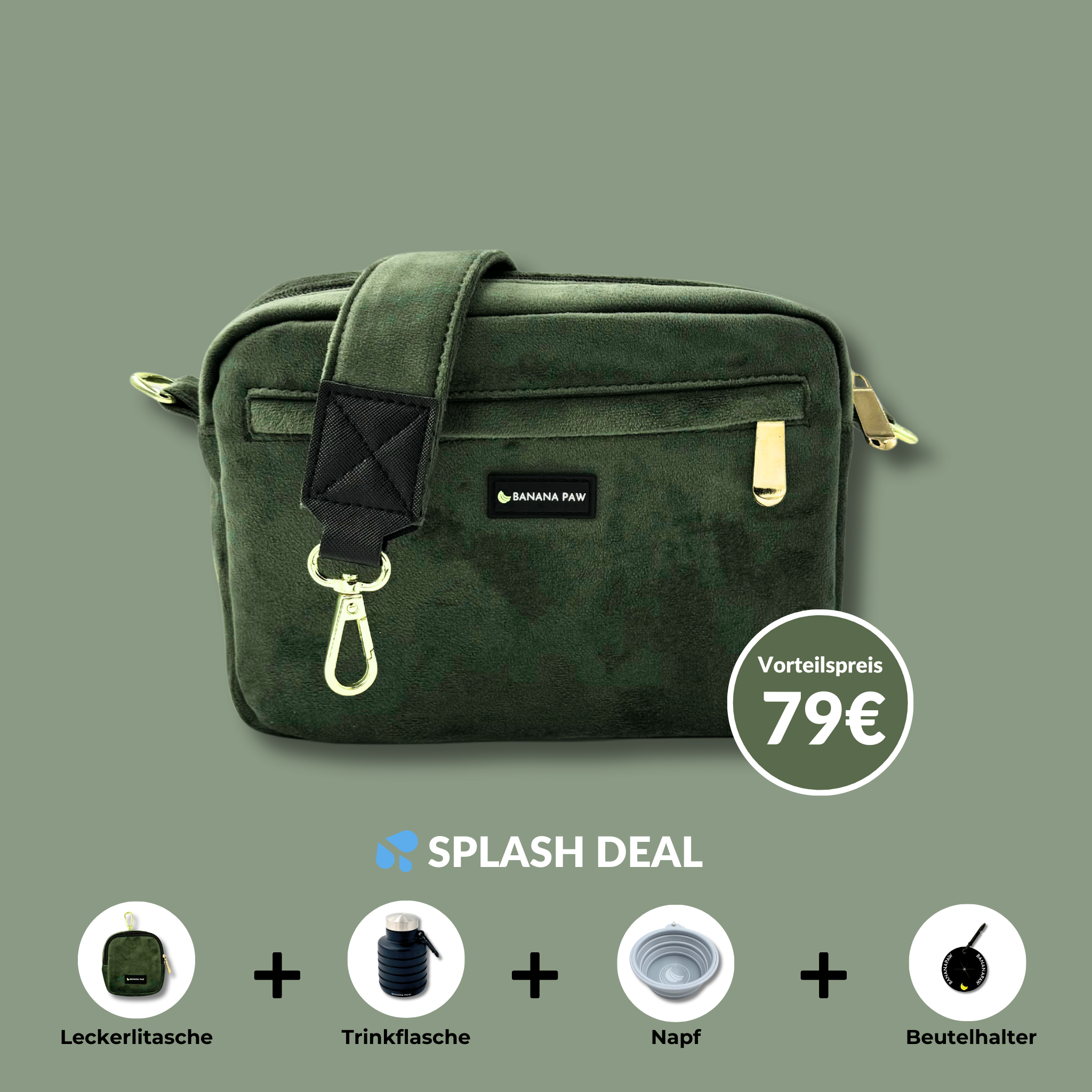 Splash Bundle - Samt - Das Komplett-Set für Gassirunden ohne Kompromisse