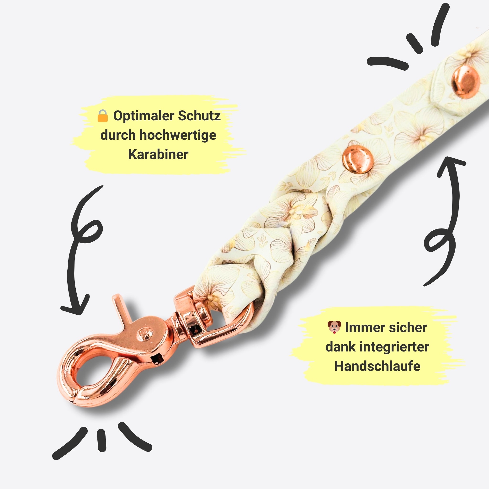 Leine - Flower - BioThane® mit Premiumtau