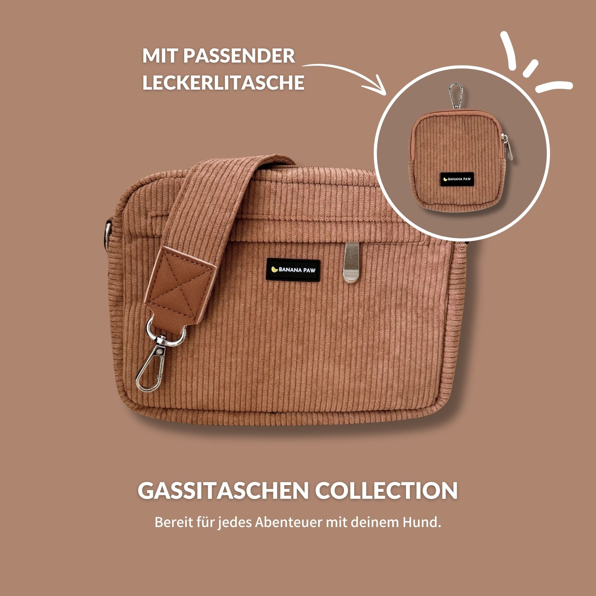 Gassitaschen-Set · Cord · Mocca Mood