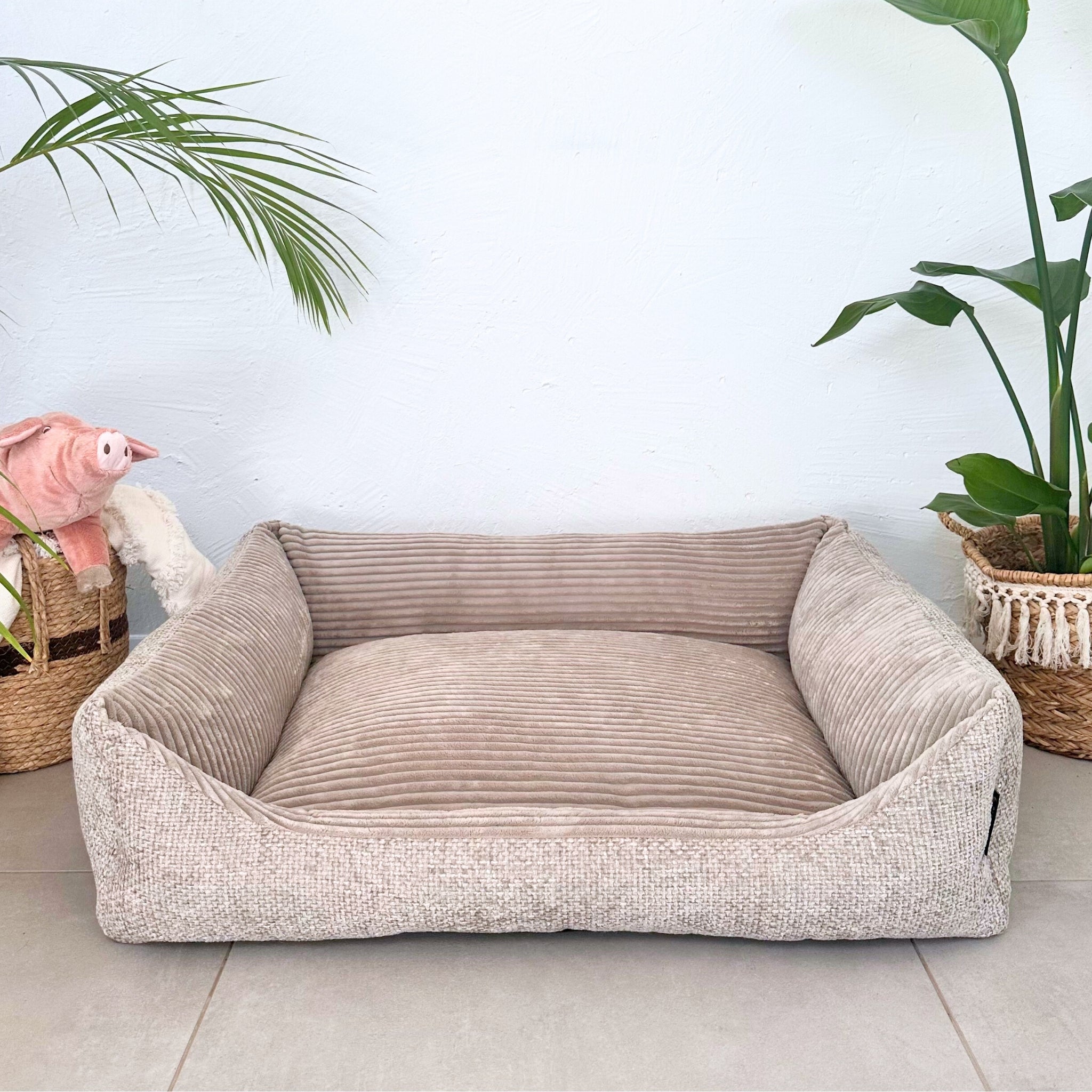 Orthopädisches Hundebett Miami – Traumhafter Komfort & stylisches Design (Beige)