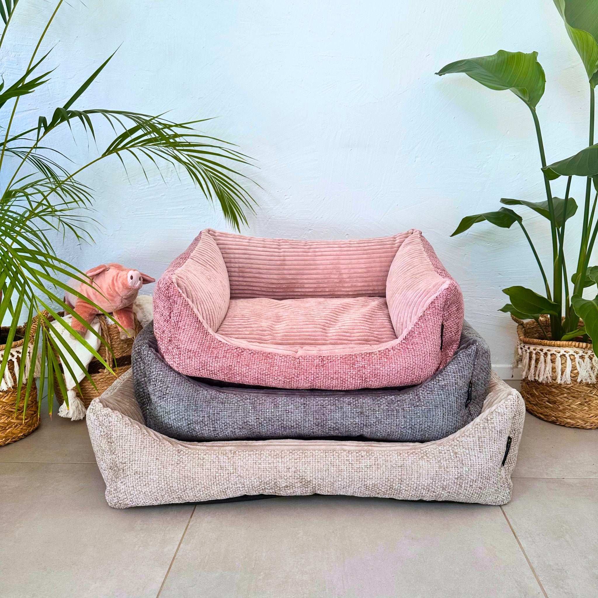 Orthopädisches Hundebett Miami – Traumhafter Komfort & stylisches Design (Altrosé)