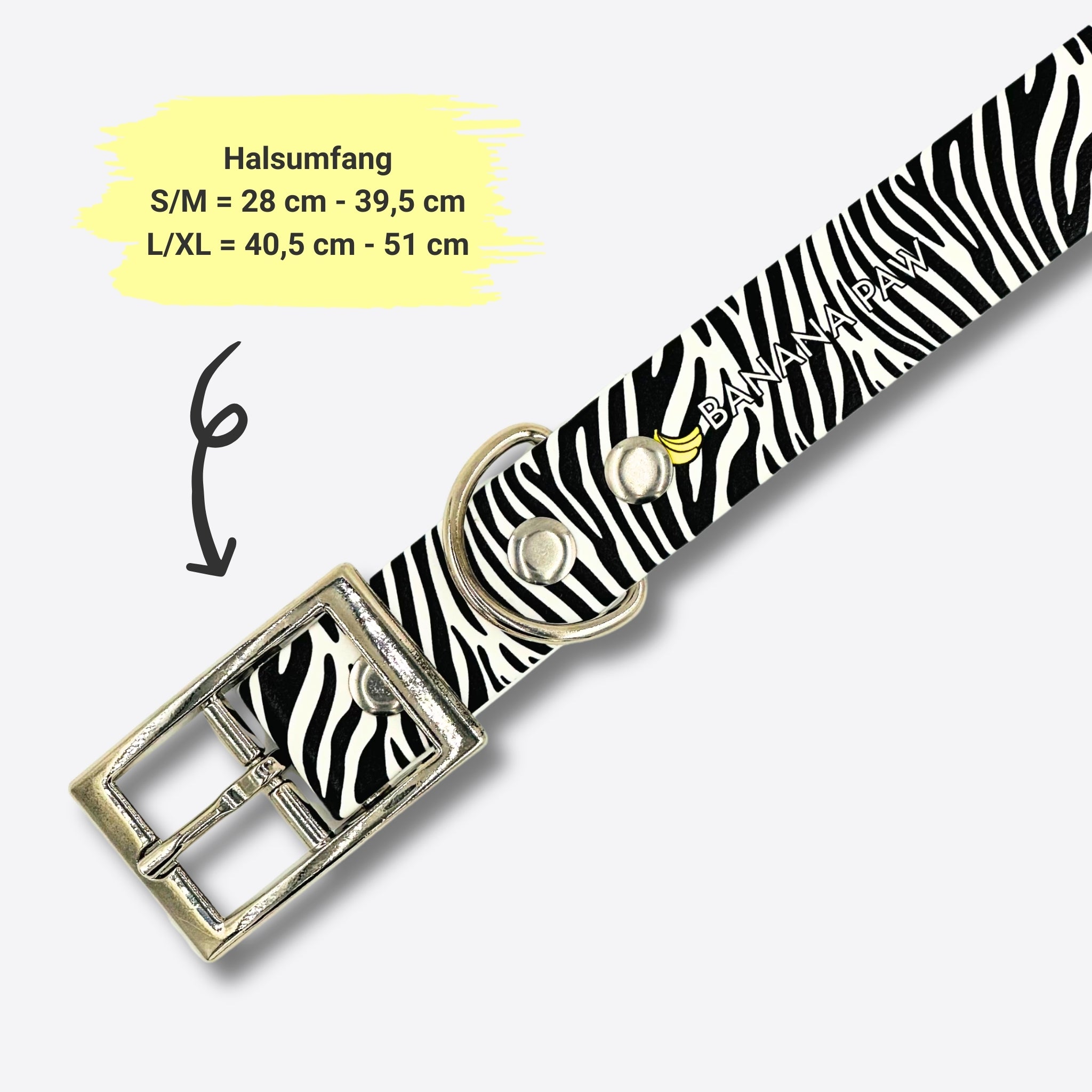 Halsband - Zebra - BioThane®