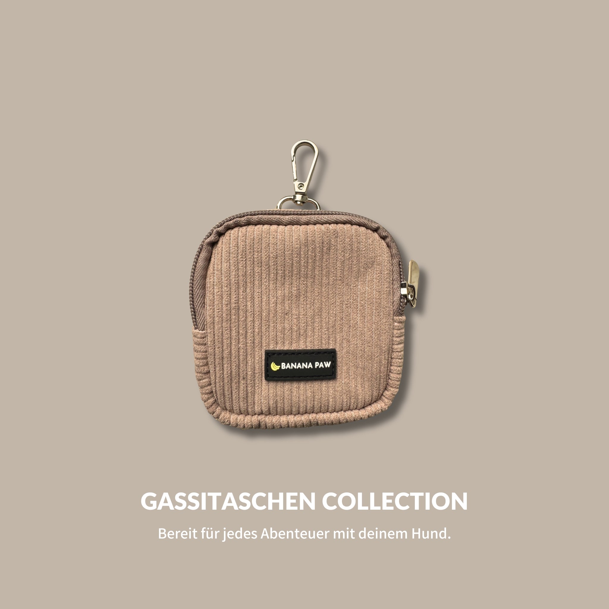 Gassitaschen-Set · Cord · Sandy Brown