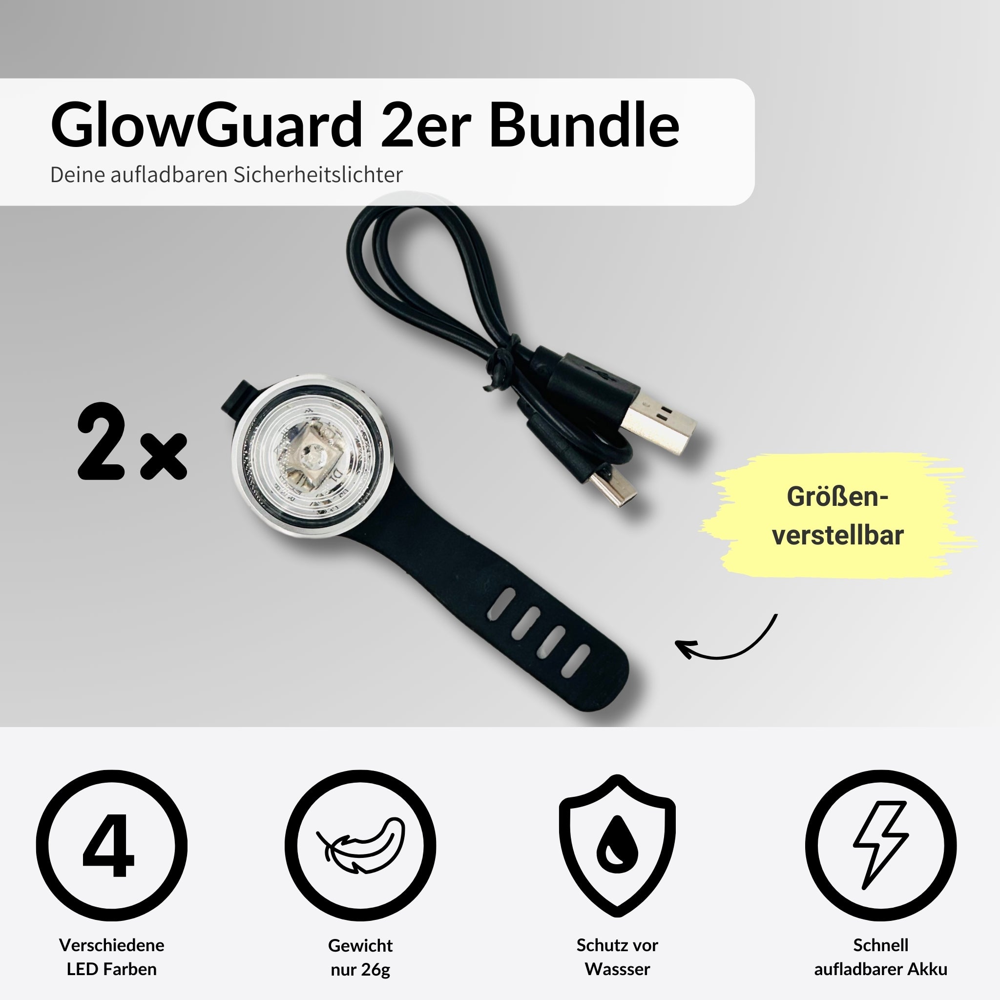 GlowGuard Bundle - 2 Lichter für alle Fälle