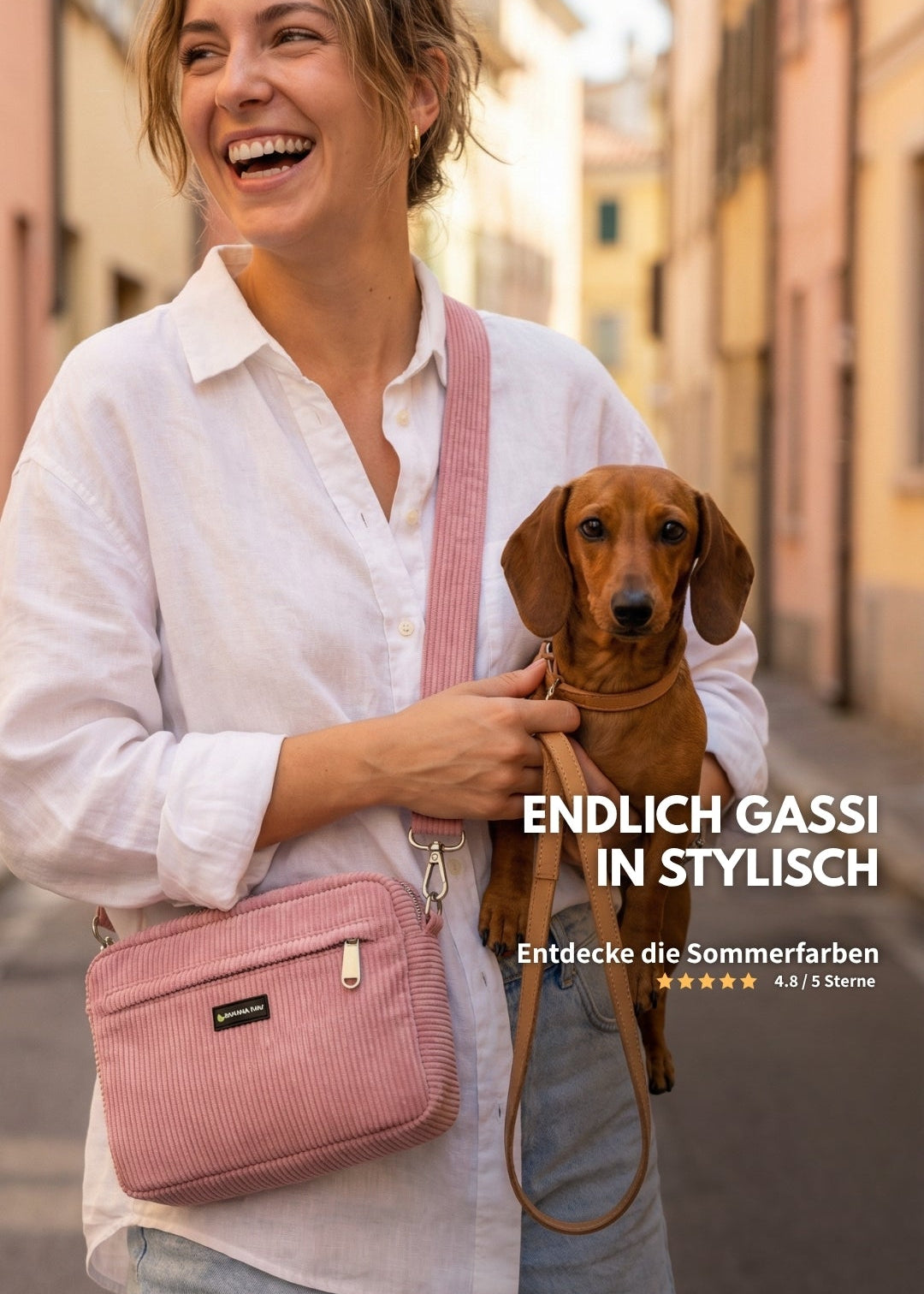 Gassitasche · Cord · Rosewood Blush