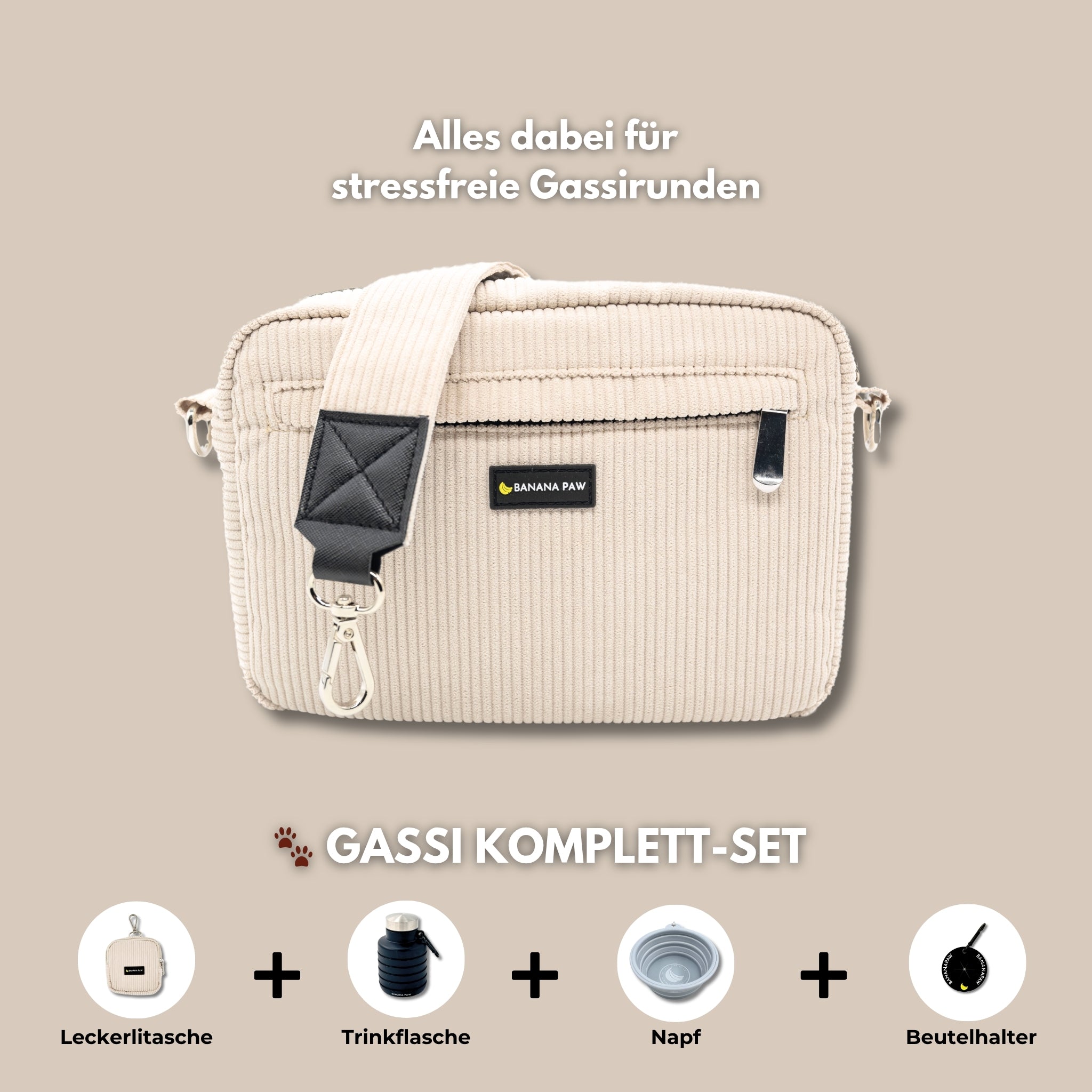 Gassi Komplett-Set · Cord