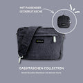 Gassitasche St. Tropez aus Cord in Dunkelgrau mit passender Leckerlitasche, Werbebild der Gassitaschen Collection