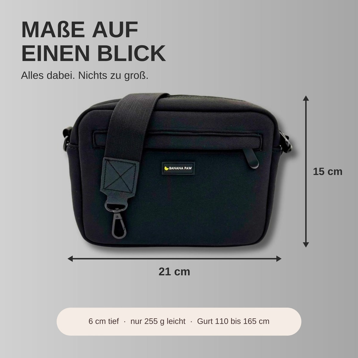 Gassitasche St. Tropez Neopren Deep Eclipse: Maße 21 x 15 x 6 cm